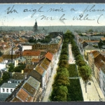 AK Krefeld Panorama mit Südwall, Richtung Kaiser Wilhelm Museum 1919 gebraucht #IU962