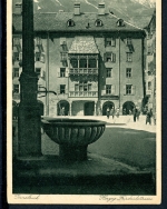 AK Innsbruck Österreich Herzog-Friedrichstrasse, Goldenes Dachl 1927 gebraucht #IU957