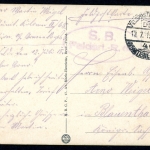 AK Dinant, Belgien Maas mit Lastkahn vor Kathedrale 1915 gebraucht #IN729