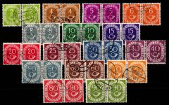 BRD Bund 123-138 gestempelt gestempelt als Paare, geprüft Schlegel BPP #DHF47