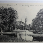AK Schwerin Grossherzogl. Schloss von den Cascaden ungebraucht #PD150