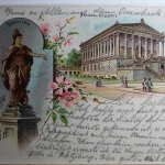 AK Berlin Berolina u. National-Gallerie Mehrbildkarte 1899 gebraucht #PD153