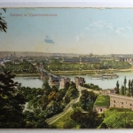 AK Koblenz mit Eisenbahnbrücke ungebraucht #PD193