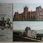 AK Belfast Queens College, Castel Mehrbildkarte 1905 gebraucht #PD233