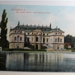 AK Dresden Kgl. Großer Garten - Kgl. Palais mit Teich gebraucht #PD248