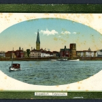 AK Düsseldorf Totalansicht Altstadt, Lambertus, Schlossturm 1912 gebraucht #IN739