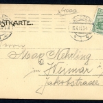 AK Düsseldorf Zeichnung Alte Oberkasseler Brücke 1911 gebraucht #IN749