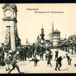 AK Düsseldorf Radschläger auf der Rheinpromenade um 1900 gebraucht #IN763