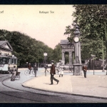 AK Düsseldorf Ratinger Tor mit Strassenbahn um 1920 gebraucht #IN764
