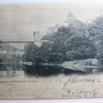 AK Eilbogen Burg und Kettenbrücke 1899 gebraucht #PD273