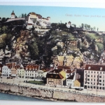 AK Graz Kaiser Franz Josef-Kai mit Schlossberg ungebraucht #PD286