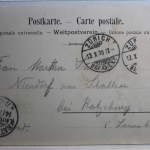 AK Zürich und die Alpen 1900 Künstlerkarte (K. Massdorf) gebraucht #PC421