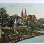 AK Basel Deutschrittergarten mit Münster 1908 gebraucht #PC423