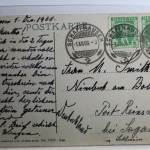 AK Schaffhausen Gruss vom Rheinfall 1908 gebraucht #PC597