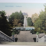 AK Trautenau Stadtpark ungebraucht #PC777