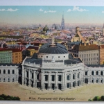 AK Wien Panorama mit Burgtheater ungebraucht #PC853