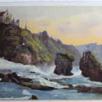 AK Rheinfall mit Schloss Laufen Stromschnellen ungebraucht #PC903