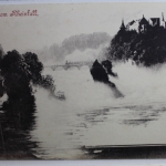 AK Rheinfall mit Schloss Laufen ungebraucht #PC914