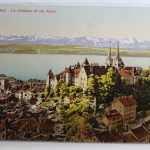 AK Neuenburg Le Chateau et les Alpes ungebraucht #PC949