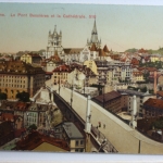 AK Lausanne Le Pont Bessiéres et la Cathédrale ungebraucht #PC954