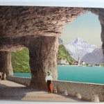 AK Axenstrasse mit Felsen und Bristenstock (3074 m) ungebraucht #PC966