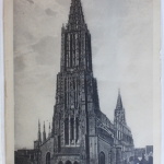 AK Ulm Münster Höchste (vormals) der Welt (161 m) 1930 gebraucht #PD310