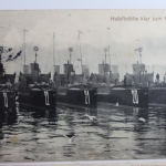 AK Deutschland Halbflottille klar zum Manöver 1912 gebraucht #PD410
