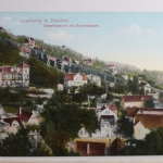 AK Loschwitz b. Dresden - Gesamtansicht mit Schwebebahn 1912 gebraucht #PD420