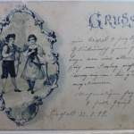AK Deutschland Grußkarte - Kinder 1899 gebraucht #PD578