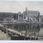 AK Marienburg Die Marienburg mit Schiffbrücke 1924 gebraucht #PD628