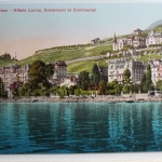 AK Montreux Hôtels Lorius, Gramment et Continental ungebraucht #PD721
