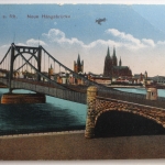AK Köln Neue Hängebrücke Feldpost 1918 gebraucht #PE005