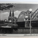 AK Köln Hohenzollernbrücke mit Dom ungebraucht #PE050