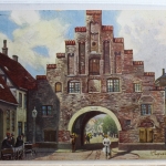 AK Flensburg Nordertor Künstlerkarte 1910 gebraucht #PE073