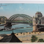 AK Düsseldorf Rheinbrücke 1913 gebraucht #PE117
