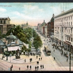 AK Hannover Georgstrasse mit Cafe Kröpcke 13.9.1908 gebraucht #IU965