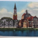 AK Kiel Rathaus und Stadttheater 1914 gebraucht #PE270