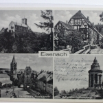 AK Eisenach Mehrbildkarte (Wartburg, Karlsplatz u.s.w.) 1937 gebraucht #PE281
