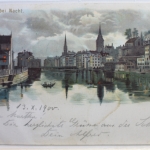AK Zürich bei Nacht 1900 gebraucht #PE291