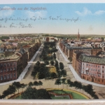 AK Mainz Kaiserstraße aus der Vogelschau 1915 gebraucht #PE343