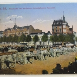 AK Köln Neumarkt mit französischen Kanonen Feldpost 1915 gebraucht #PE362