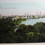 AK Hamburg vom Schwanenwik aus gesehen 1908 gebraucht #PE429