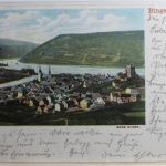 AK Bingen am Rhein Panorama u. Burg Klopp 1905 gebraucht #PE416