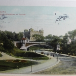 AK Hamburg Kersten Miles Brücke mit Seewarte 1909 gebraucht #PE432