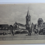 AK Eisenach Der Karlsplatz mt Nikolaikirche u. Lutherdenkmal ungebraucht #PE493