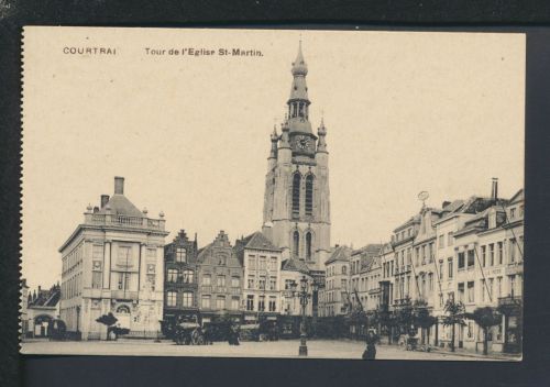 Ansichtskarte Belgien Courtrai Turm der Kirche St. Martin