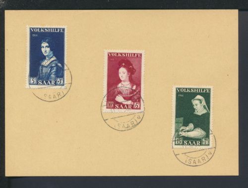 Brief Karte Saarland Volkshilfe Saar 1956