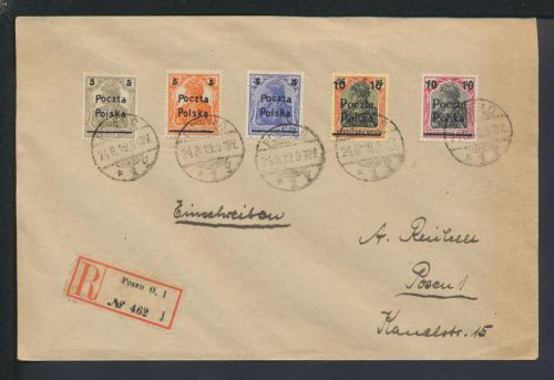 R-Brief Polen Posen Germania Aufdruck