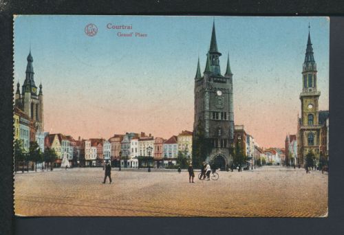 Ansichtskarte Belgien Courtrai Grand Place