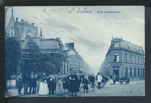 Ansichtskarte Frankreich Roubais Rue Inkermann 1915
